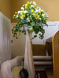 Flowers in Methodist Chapel