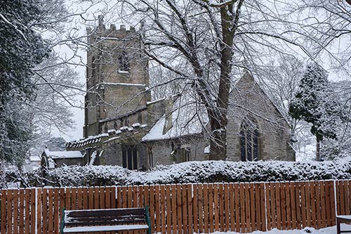 Church in snow