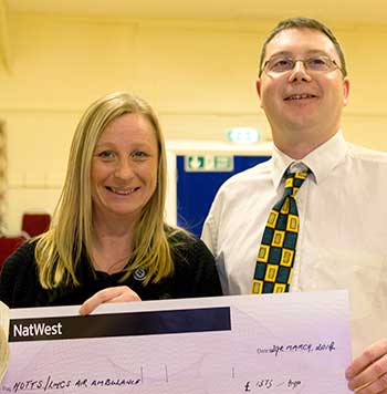 Bike Ride Cheque Presentation