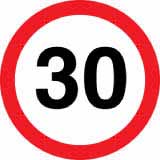 30 mph sign