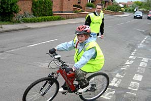 girl rounds the last bend