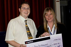 Bike Ride cheque presentation