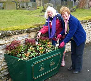 Planter in front of Church