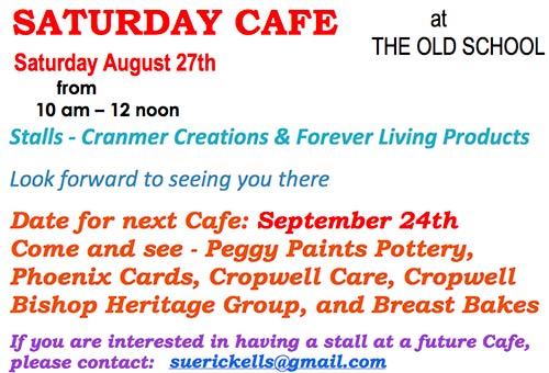 Saturday Cafe advert