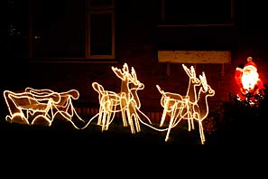 Xmas lights in Cropwell Bishop