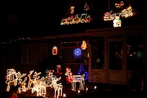 Xmas lights in Cropwell Bishop