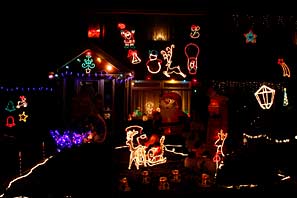 Xmas lights in Cropwell Bishop