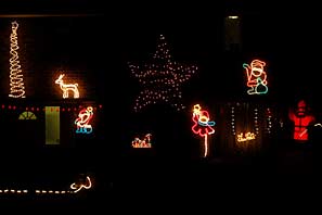 Xmas lights in Cropwell Bishop