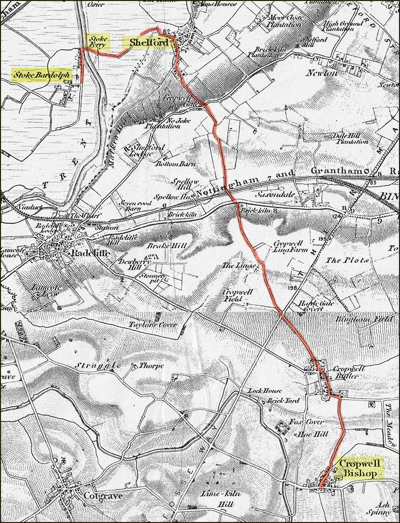 Stoke Bardolph to Cropwell Bishop