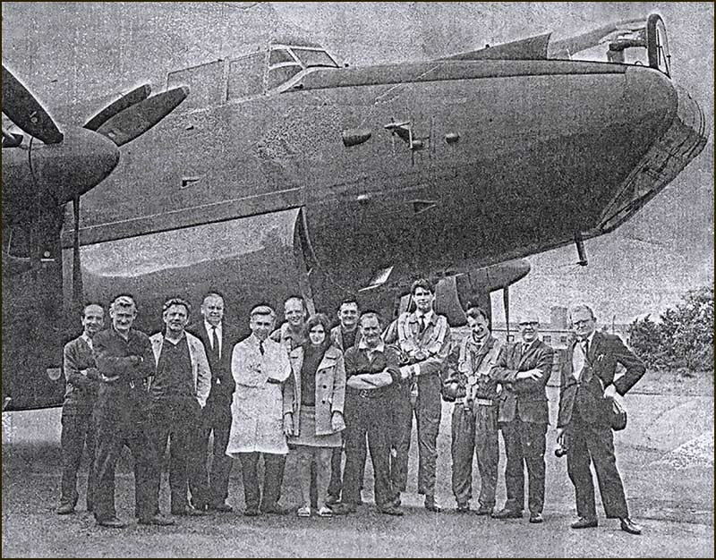 Flight crew stand ready for the last flight in 1968