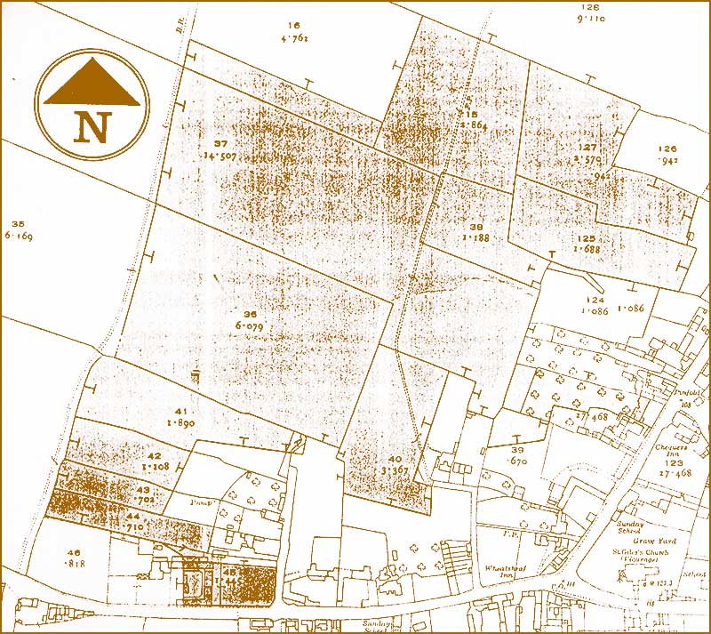 Map of west Cropwell Bishop in 1960s
