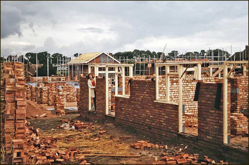 The building of Hall drive in 1973