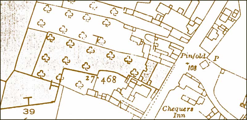 1960s map where St Giles Way would be built