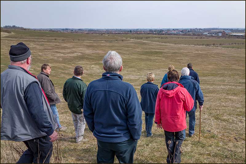 Walking Club looking towards Canalside Industrial Park in 2013