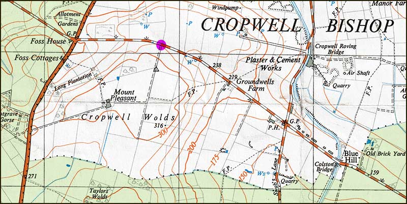 Map of Colston Road in 1940s