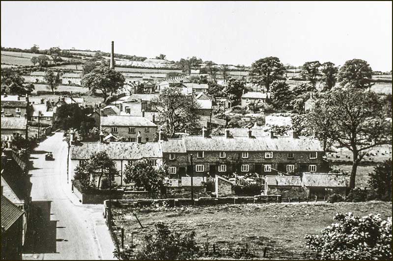 Mill Lane from the church tower in 1949