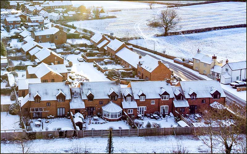 Old Lenton Close in snow 2021