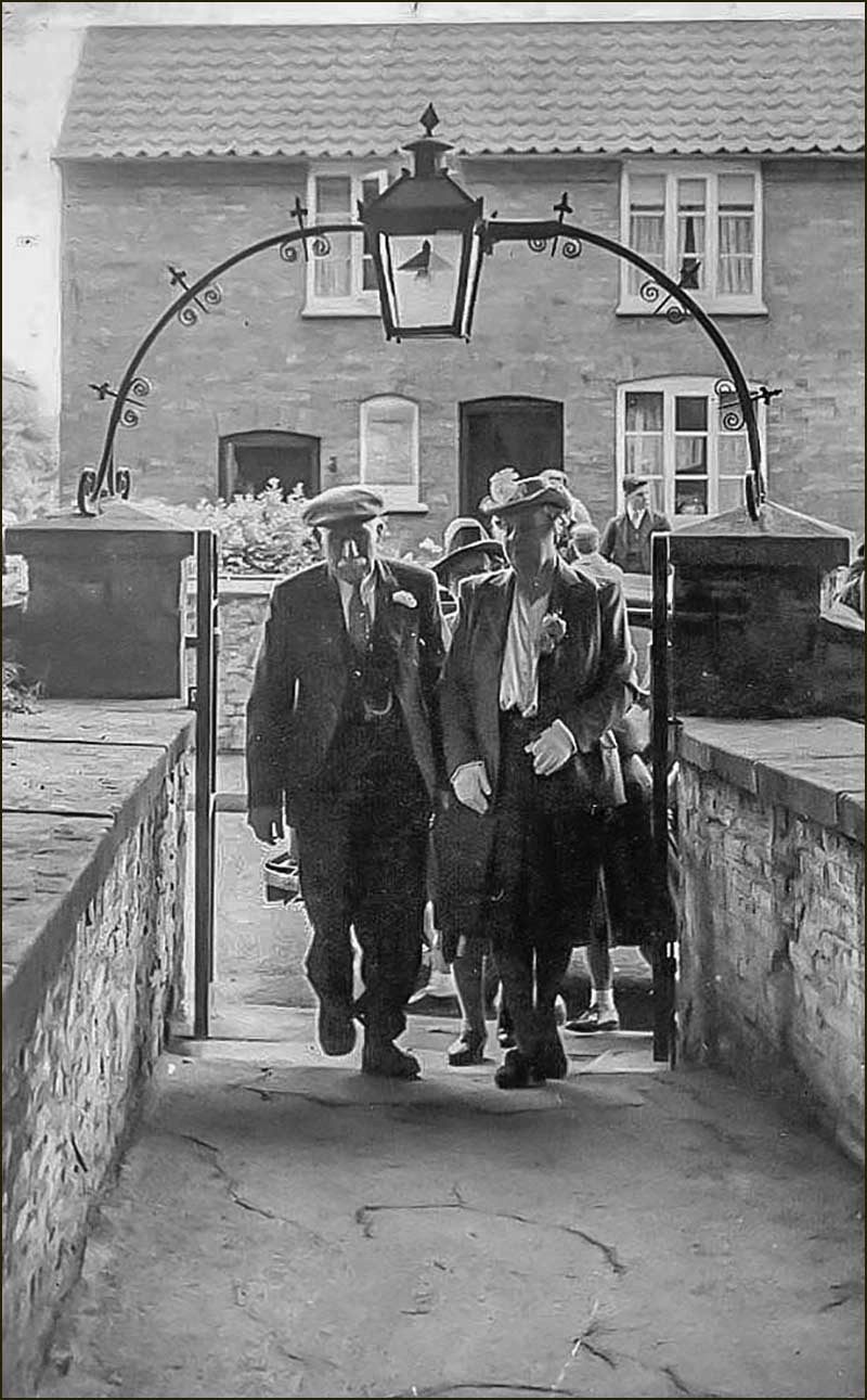 Going to a wedding at the church in 1950s