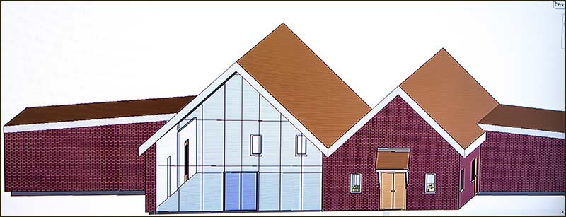 A student design that reflects some features of the original Hall (2016)