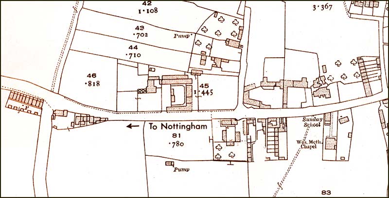 Kinoulton Road junction map
