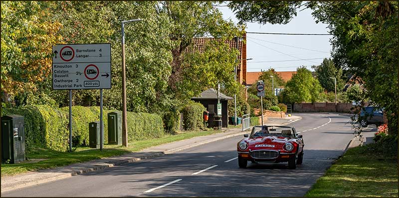 E-Type Jaguer on Nottingham Road
