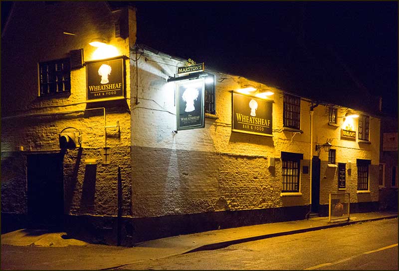 Wheatsheaf at night