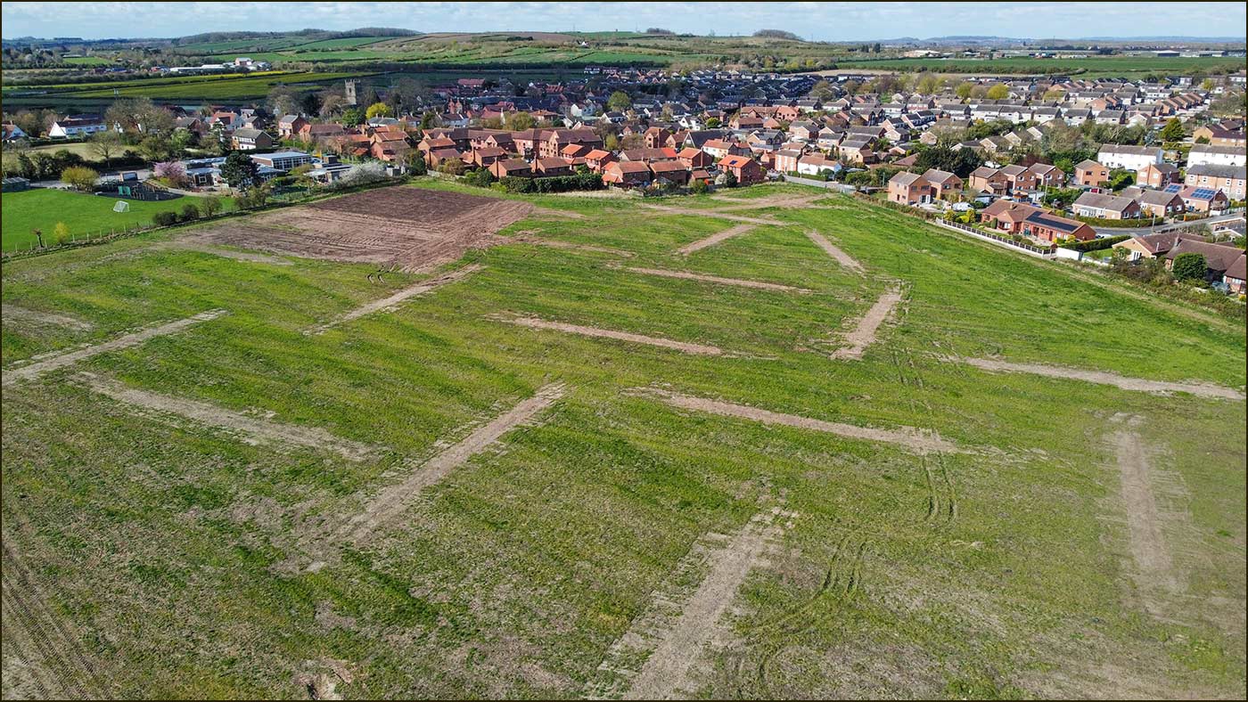 Drone photo of new housing site