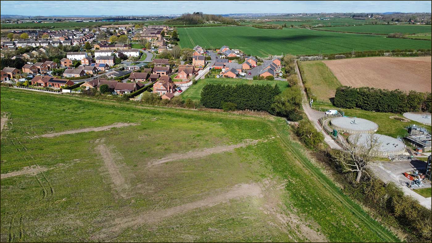 Drone photo of new housing site