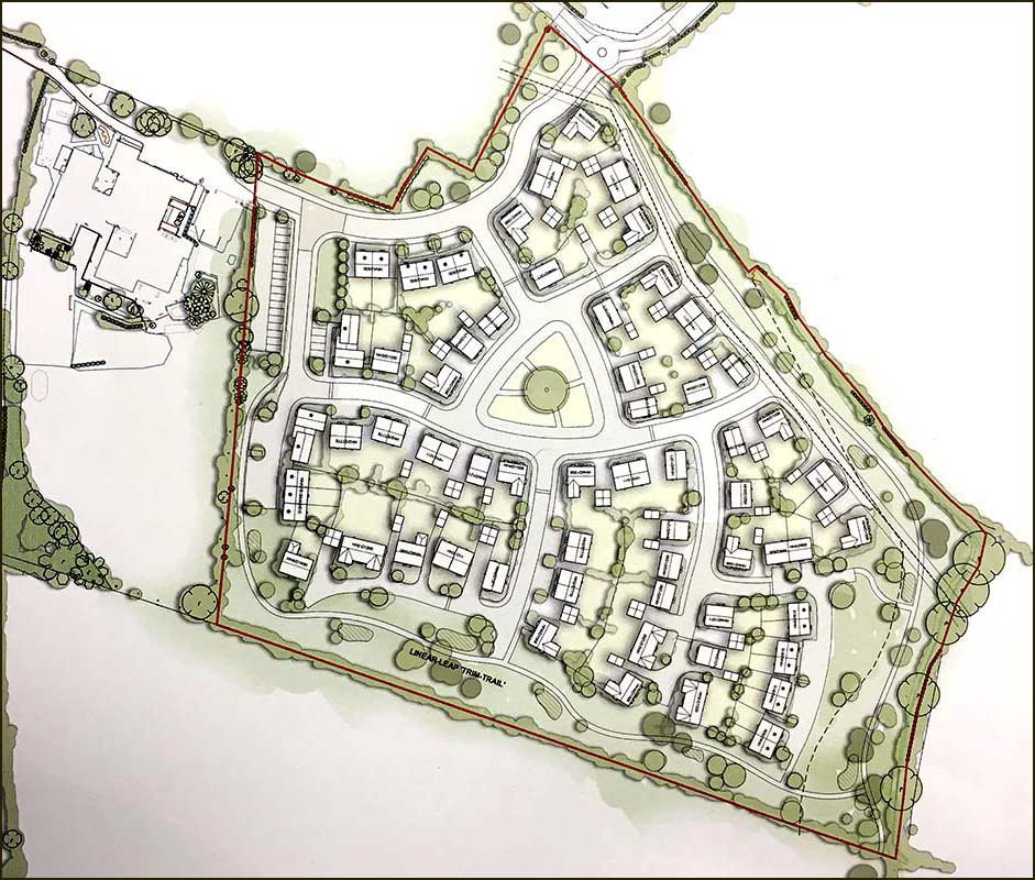 Drone photo of new housing site