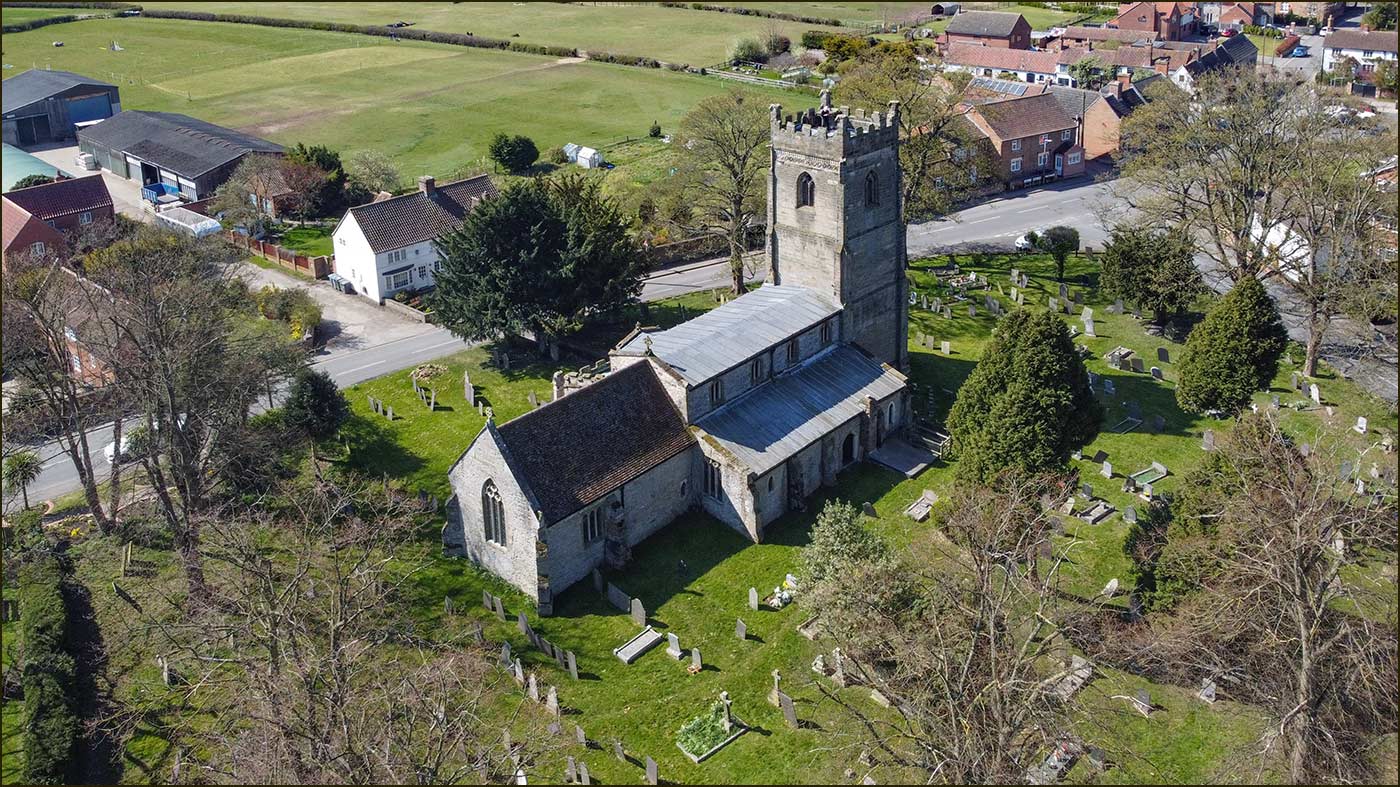 Drone photo over St Giles