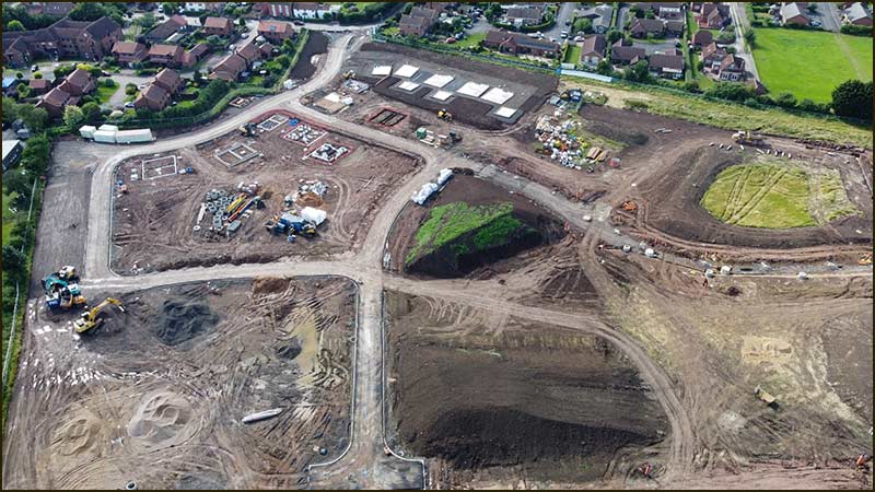 Drone photo of house building