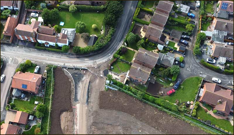 Drone photo of house building
