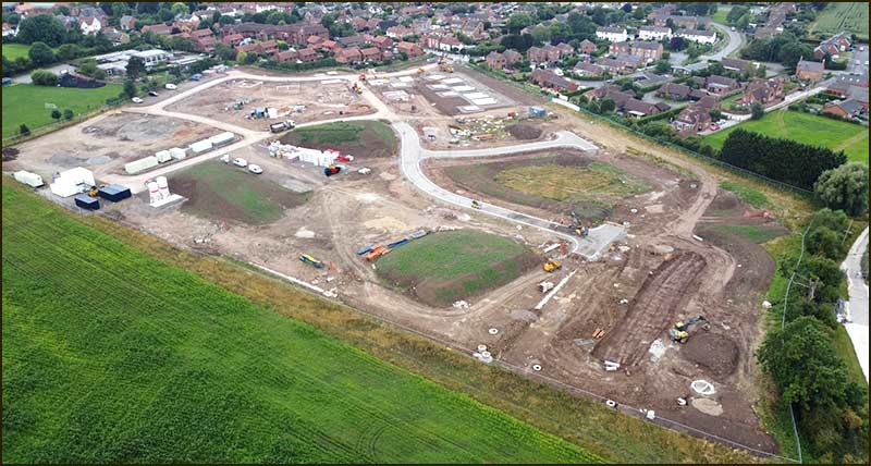 Drone photo of house building