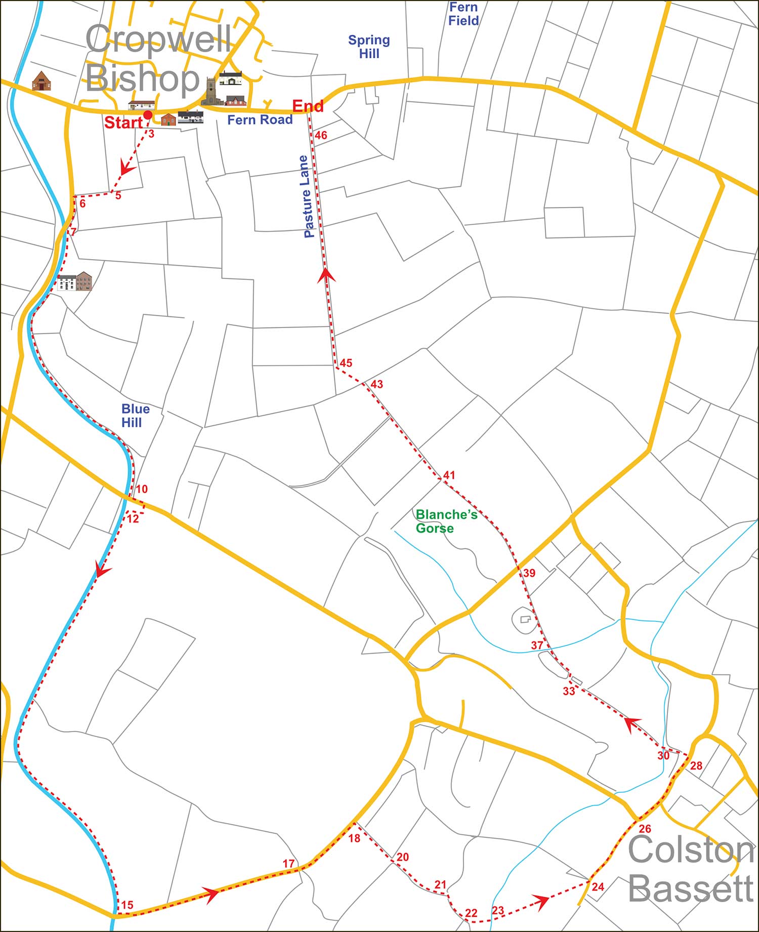 Colston Bassett Map